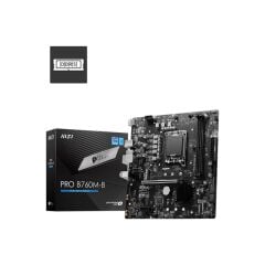 MSI PRO B760M-B DDR4 6400MHZ 1XHDMI 1XM.2 USB 3.2 MATX 1700P (12. / 13. VE 14. NESİL İŞLEMCİ UYUMLU)